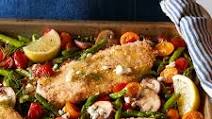 Greek Chicken with Roasted Spring Vegetables & Lemon Vinaigrette Greek Chicken with Roasted Spring Vegetables & Lemon Vinaigrette