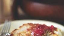 Pork Loin Chops with Roasted Rhubarb Pork Loin Chops with Roasted Rhubarb