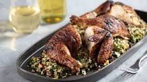 Moroccan-Spiced Spatchcock Chicken with Dried Cherry Tabbouleh Salad Moroccan-Spiced Spatchcock Chicken with Dried Cherry Tabbouleh Salad