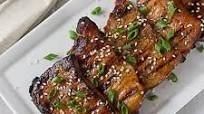 Korean Barbecue Pork Chops Recipe Card Korean Barbecue Pork Chops Recipe Card