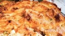Cheesy Vegan Broccoli + Cauliflower Bechamel Bake Cheesy Vegan Broccoli + Cauliflower Bechamel Bake