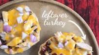 BBQ Leftover Turkey Mini Pizzas BBQ Leftover Turkey Mini Pizzas