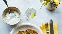 Courgette, Mint and Goats Cheese Fritters with Tzatziki Courgette, Mint and Goats Cheese Fritters with Tzatziki
