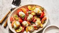 Cold Tofu Salad With Tomatoes and Peaches Cold Tofu Salad With Tomatoes and Peaches
