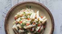 Pasta with Greek tzatziki sauce Pasta with Greek tzatziki sauce