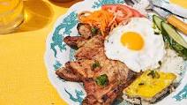 Broken rice with pork chop Broken rice with pork chop