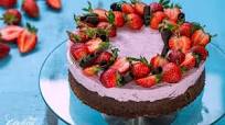 Chocolate Strawberry Cream Cheese Mousse Cake Chocolate Strawberry Cream Cheese Mousse Cake