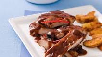 Pork ribs with smoky barbecue sauce Pork ribs with smoky barbecue sauce