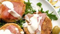 Fried Green Tomatoes with Prosciutto and Lemon Aioli Fried Green Tomatoes with Prosciutto and Lemon Aioli