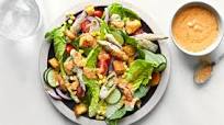 Creole Caesar Salad With Corn Bread Croutons Creole Caesar Salad With Corn Bread Croutons