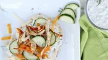 Healthy Greek Pizza with Homemade Tzatziki Sauce Healthy Greek Pizza with Homemade Tzatziki Sauce