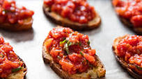 Oven-Roasted Tomato Bruschetta Recipe Oven-Roasted Tomato Bruschetta Recipe