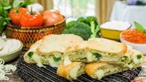 Cheesy Veggie Stromboli Cheesy Veggie Stromboli