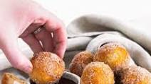 Air Fryer Doughnut Holes with Chocolate Sauce Air Fryer Doughnut Holes with Chocolate Sauce