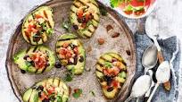 Grilled Avocados Stuffed with Black Beans and Tomato Grilled Avocados Stuffed with Black Beans and Tomato