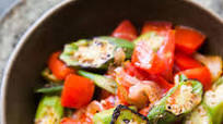 Seared Okra and Tomatoes Seared Okra and Tomatoes