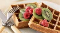 Banana Belgian Waffles Banana Belgian Waffles