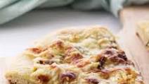 Chicken Spinach Pizza with White Garlic Sauce Chicken Spinach Pizza with White Garlic Sauce