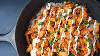 Buffalo Chicken Sweet Potato Fries Buffalo Chicken Sweet Potato Fries