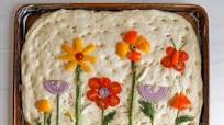 Focaccia Bread Art: Flower Garden Focaccia Bread Art: Flower Garden