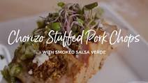 Chorizo Stuffed Pork Chops with Smoked Salsa Verde Recipe Chorizo Stuffed Pork Chops with Smoked Salsa Verde Recipe