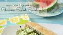 Avocado and Greek Yogurt Chicken Salad Sandwich Avocado and Greek Yogurt Chicken Salad Sandwich
