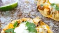 Cheesy Chicken Tostadas Cheesy Chicken Tostadas