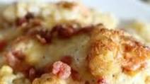 Slow Cooker Chicken Casserole with Bacon, Tater Tots®, and Cheese Slow Cooker Chicken Casserole with Bacon, Tater Tots®, and Cheese