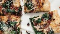 Caramelized Onion, Spinach and Bacon Pizza Caramelized Onion, Spinach and Bacon Pizza