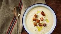 Cauliflower cheese soup with croutons Cauliflower cheese soup with croutons