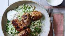 Pork kebabs with spicy cauliflower couscous Pork kebabs with spicy cauliflower couscous