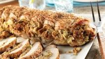 Stuffed Pork Roast with Herb Seasoned Artichoke and Mushroom Stuffing Stuffed Pork Roast with Herb Seasoned Artichoke and Mushroom Stuffing