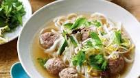 Thai pork ball noodle soup Thai pork ball noodle soup