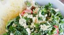 Shredded Chicken Kale Caesar Salad with Parmesan Crisps Shredded Chicken Kale Caesar Salad with Parmesan Crisps