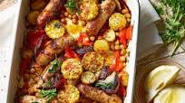 Healthy sausage traybake Healthy sausage traybake