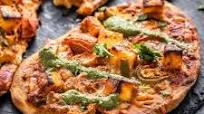 Paneer Tikka Naan Pizza Paneer Tikka Naan Pizza