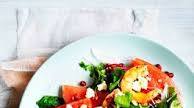 Watermelon, Persian feta, prawn and herb salad Watermelon, Persian feta, prawn and herb salad