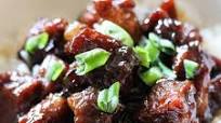 Sweet caramelized pork with rice Sweet caramelized pork with rice