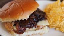Pan Fried Pork Sandwich with Caramelized Onions Pan Fried Pork Sandwich with Caramelized Onions