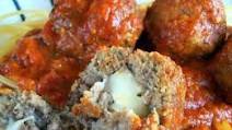 Mozzarella Stuffed Meatballs Mozzarella Stuffed Meatballs