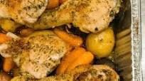 Herb Chicken Drumsticks with Potatoes Herb Chicken Drumsticks with Potatoes