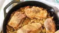 Low Carb Pork Chops with Cauliflower Rice Low Carb Pork Chops with Cauliflower Rice