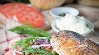 Bagel, Smoked Salmon and Cream Cheese Sandwich Bagel, Smoked Salmon and Cream Cheese Sandwich