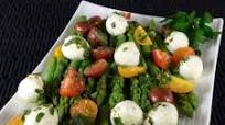 Asparagus Caprese Salad with Basil Gremolata Asparagus Caprese Salad with Basil Gremolata