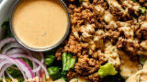 Healthy Burger Bowls with Special Sauce Healthy Burger Bowls with Special Sauce