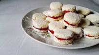 Coconut Biscuits With Strawberry Jam Coconut Biscuits With Strawberry Jam