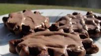 Waffle Iron Cookies With Chocolate Frosting Waffle Iron Cookies With Chocolate Frosting