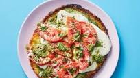 Grilled Caprese Flatbread with Pesto & Parmesan Grilled Caprese Flatbread with Pesto & Parmesan