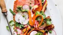 Roasted Salmon with Spring Pesto Roasted Salmon with Spring Pesto