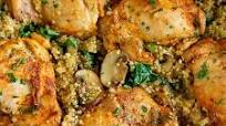 One-Pot Chicken, Quinoa, Mushrooms & Spinach Recipe One-Pot Chicken, Quinoa, Mushrooms & Spinach Recipe